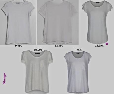 Camisetas blancas de nueva temporada