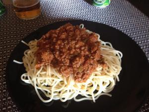 espaguetis con carne