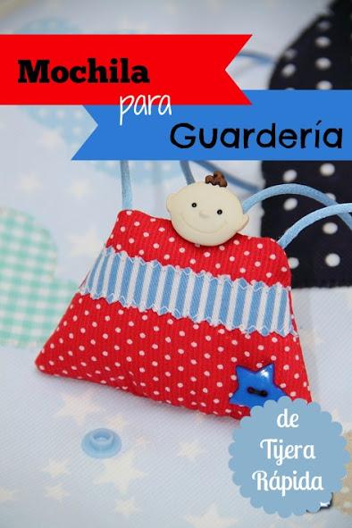 Mochila para guardería con un globo en relieve