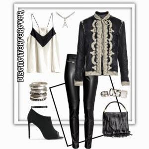 Black & White con chaqueta bordada...