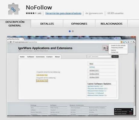 NOFOLLOW Extension Google Chrome