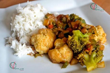 Verduras salteadas con salsa teriyaki.