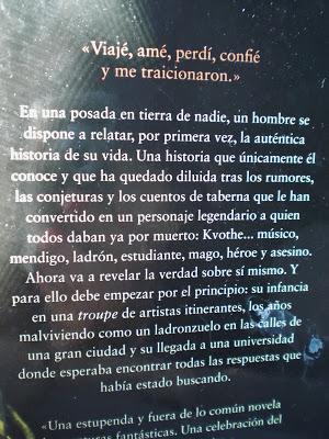 El Nombre del Viento, Patrick Rothfuss.