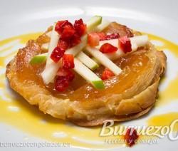 Tarta tatin de manzana facil de hacer de Burruezo congelados.