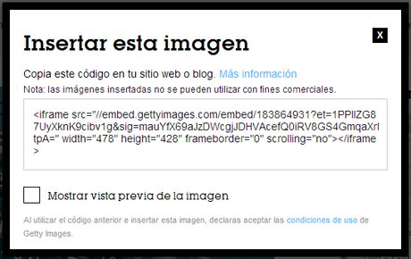 Insertar imagen Getty images