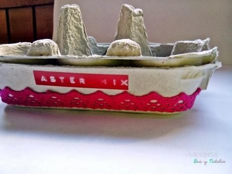 Mini tiestos con hueveras Mini tiestos con hueveras