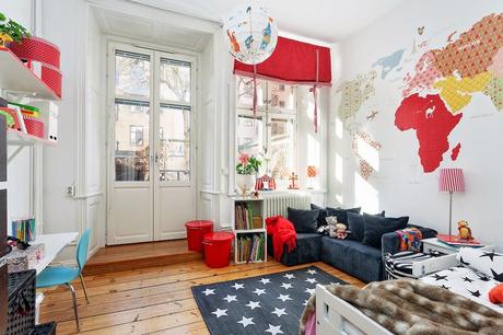 Un luminoso apartamento en Estocolmo