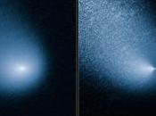 Hubble cometa destino Marte emite múltiples chorros polvo