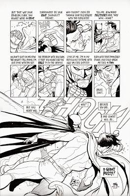 Frank Cho recrea la pelea entre Batman y Superman de The Dark Knight Returns