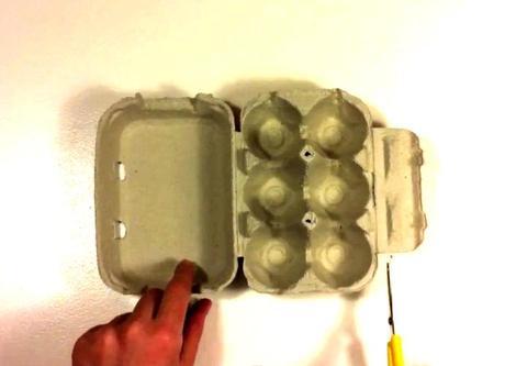 Huevera de cartón para reciclar