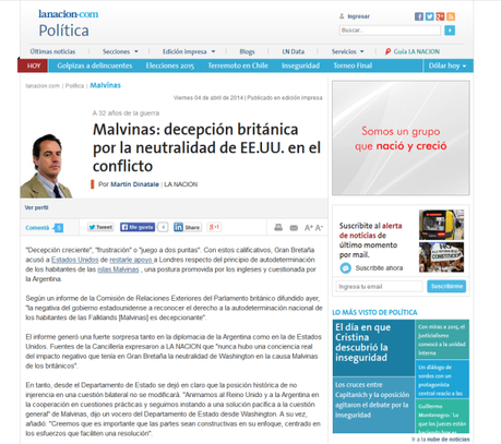 Malvinas- decepción británica por la neutralidad de EE.UU. en el conflicto - 04.04.2014 - lanacion.com  