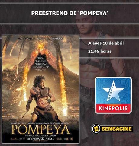 Ganador de la entrada doble para el preestreno de 'Pompeya'