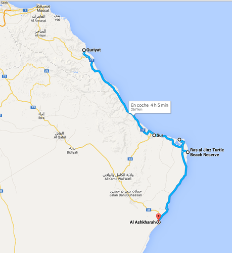 La Costa de Sharqiyah: de Qurayat a Al-Ashkarah