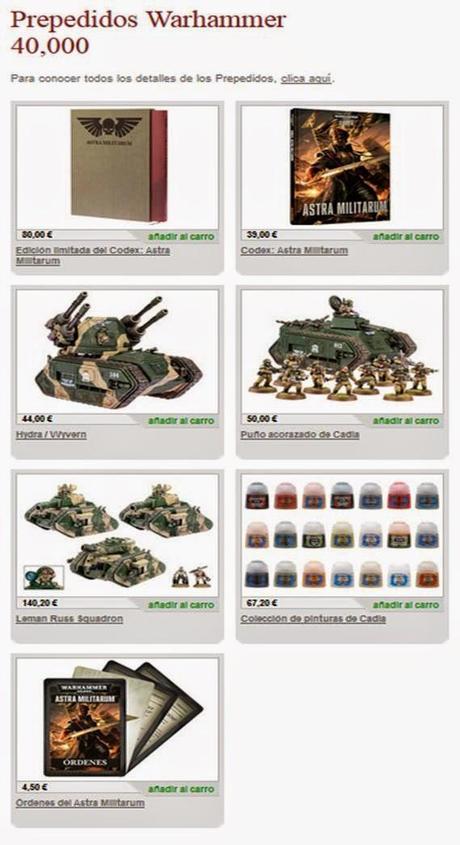 Prepedidos de la primera semana de abril