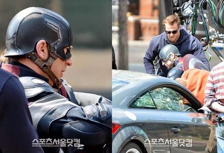 LOS VENGADORES: LA ERA DE ULTRON: EL CAPI Y LA VIUDA NEGRA EN EL SET DE RODAJE EN COREA DEL SUR