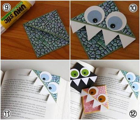 DIY: Marcapáginas monstruosos