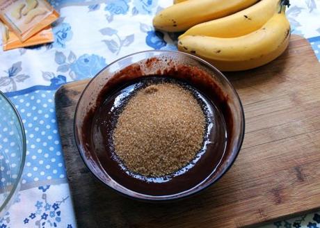 Bizcocho de chocolate con plátano (paso a paso) IMG_0792