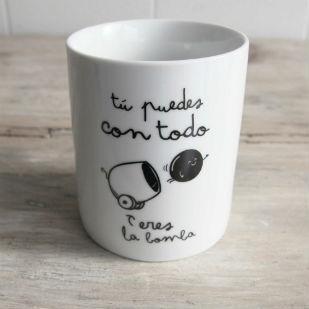 taza Mr. Wonderful http://www.mrwonderfulshop.es/es/taza-tu-puedes-con-todo-eres-la-bomba.html