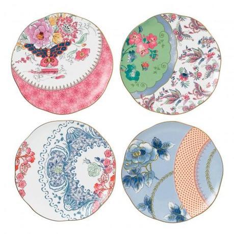 Colección Butterfly Bloom de la firma Wedgwood http://www.wedgwood.co.uk/dining/by-collection/butterfly-bloom/butterfly-bloom-plate-20cm-set-of-4
