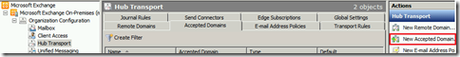 Cómo agregar un nuevo dominio de correo en Exchange - New Accepted Domain