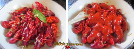 CANGREJOS DE RÍO EN SALSA