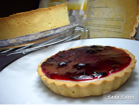 Tarta de queso con base sablé de almendra