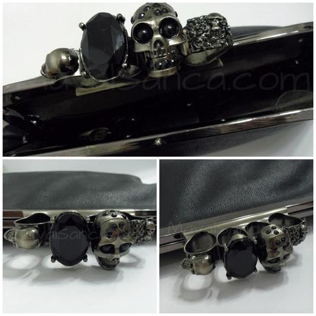 Clutch Puño Americano en negro - Black Brass Knuckles Clutch