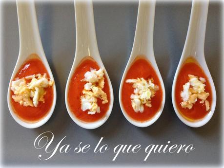 Salmorejo de Piquillos al Aroma de Frambuesa. #Alimentaria2014.