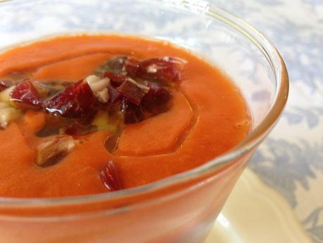 Salmorejo de Piquillos al Aroma de Frambuesa. #Alimentaria2014.