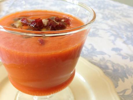 Salmorejo de Piquillos al Aroma de Frambuesa. #Alimentaria2014.