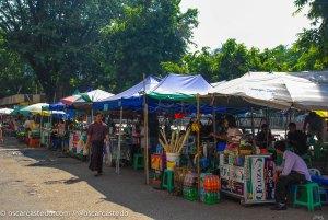 Puestos comida en Yangon