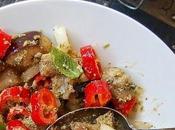 Ensalada berenjenas salsa almendras alcaparras