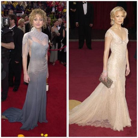 Oscar: Vestidos para recordar Solo dos años separan estas imágenes. Kate Hudson en 2001, de Stella McCartney, y de Versace vintage en 2003.
