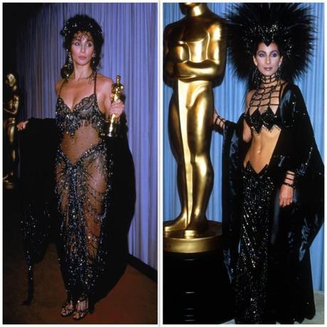 Oscar: Vestidos para recordar De Cher me ha costado elegir, pero me quedo con estos, de 1998 y de 1996, a lo Carnaval tinerfeño, como poco.