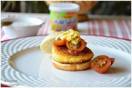 Mini Hamburguesas de Bacalao y Verduras con Mayonesa de Wasabi