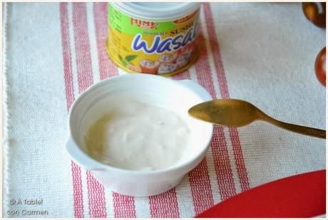 Mini Hamburguesas de Bacalao y Verduras con Mayonesa de Wasabi