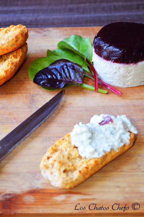 Paté de queso azul con gelatina de mermelada