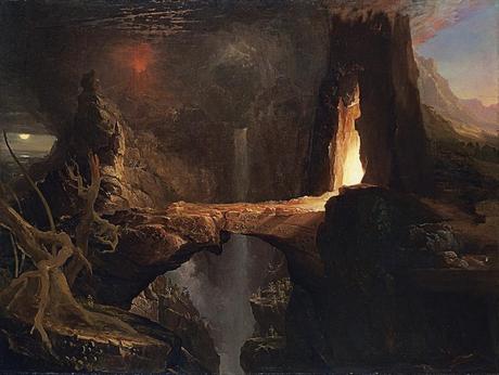 Thomas Cole, “Expulsión. Luna y luz de fuego. 1828. © Museo Thyssen-Bornemisza.