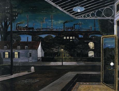Paul Delvaux, El viaducto (1963). © Colección Carmen-Thyssen-Bornemisza.