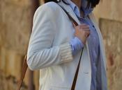 Blue, white, brown