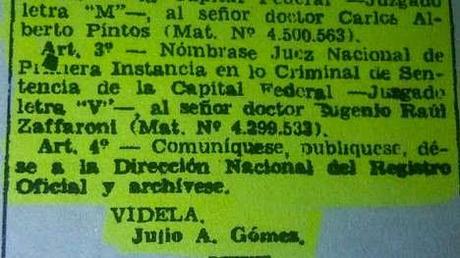 VÍNCULOS CON LA DICTADURA DE UN JUEZ K