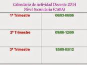Calendario Actividades Docentes. C.A.B.A 2014