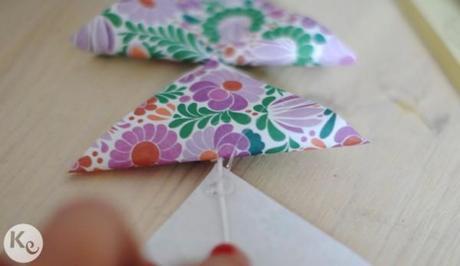 DIY. Origami triangle garland