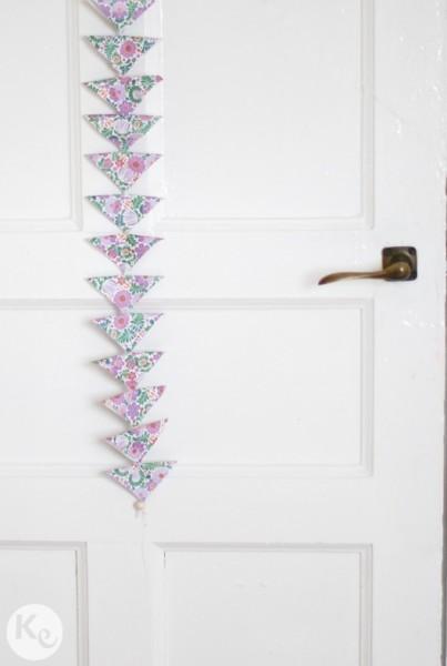 DIY. Origami triangle garland