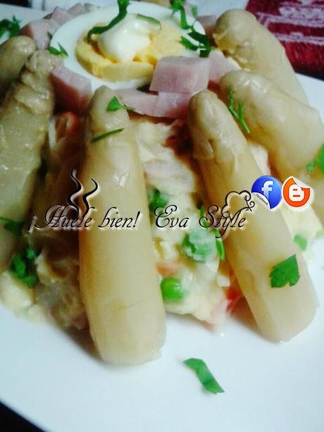 Ensalada de patatas con esparragos