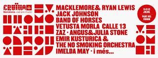 Cruïlla Barcelona: Macklemore & Ryan Lewis, Jack Johnson, Band of Horses...