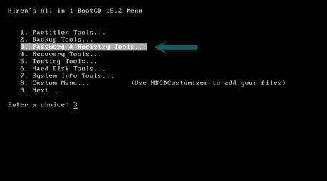 Hiren's Boot V: Dos Programs (Password and Registry Tools)