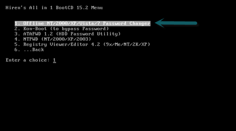 Hiren's Boot V: Dos Programs (Password and Registry Tools)