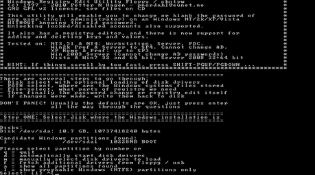 Hiren's Boot V: Dos Programs (Password and Registry Tools)