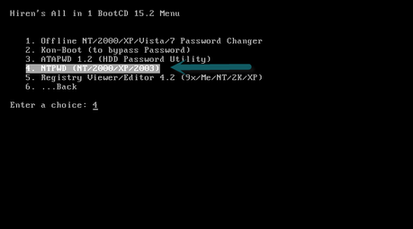 Hiren's Boot V: Dos Programs (Password and Registry Tools)